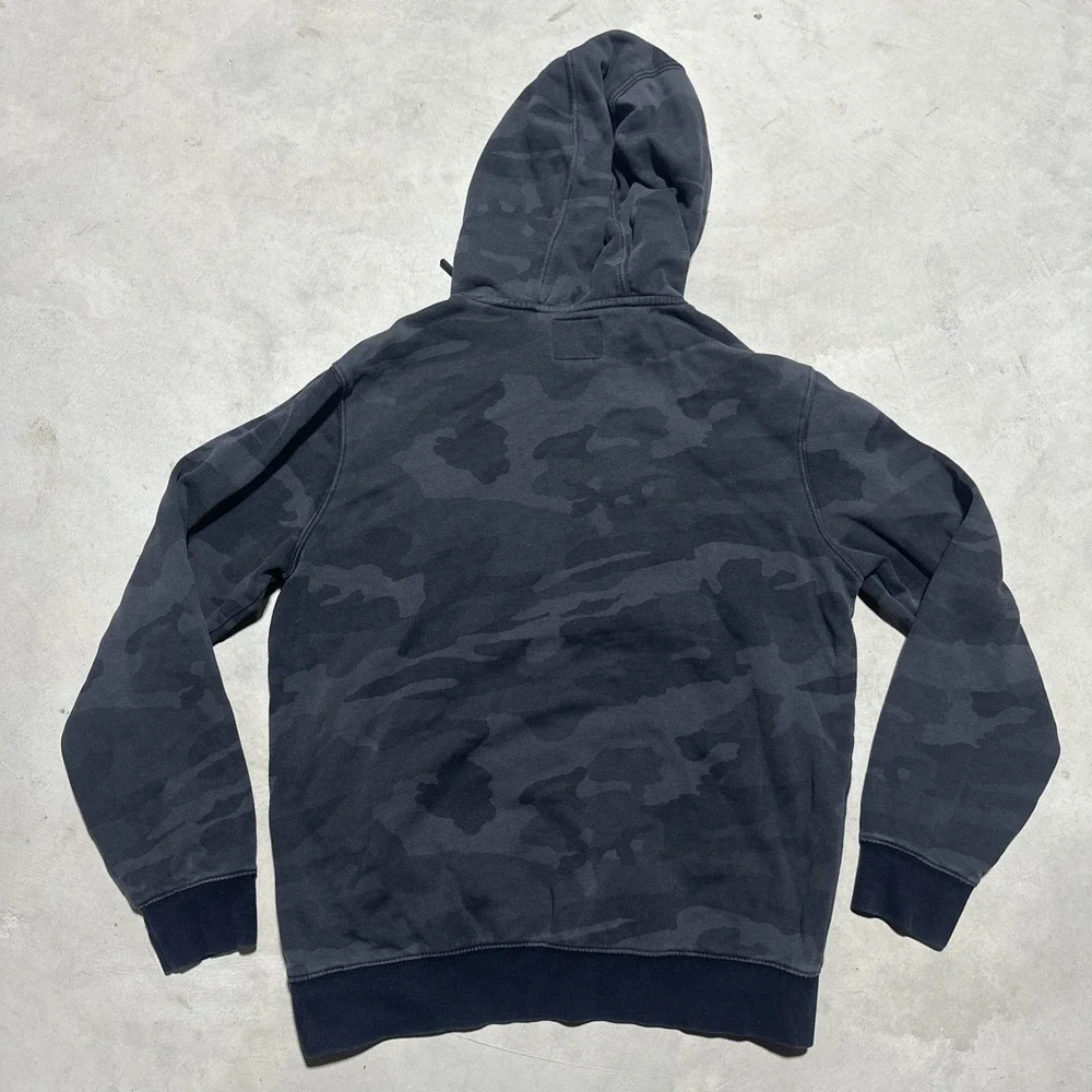 Y2K Fox Racing Sweater Men's M Gray Camo Graphic Logo Motorcross Racing Hoodie
